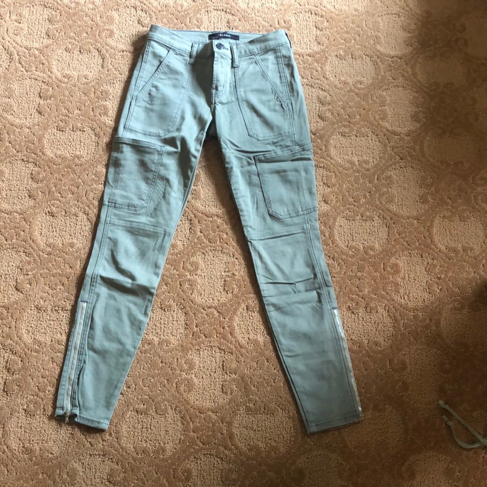 j Brand army green skinny cargo style jeans